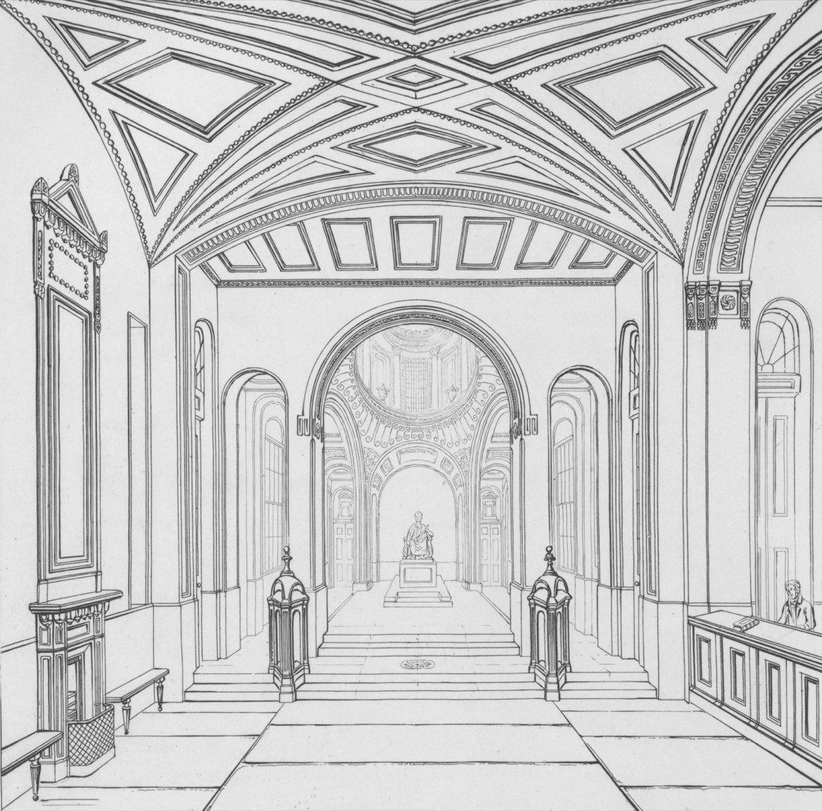 Architectural Arch, Line Print
