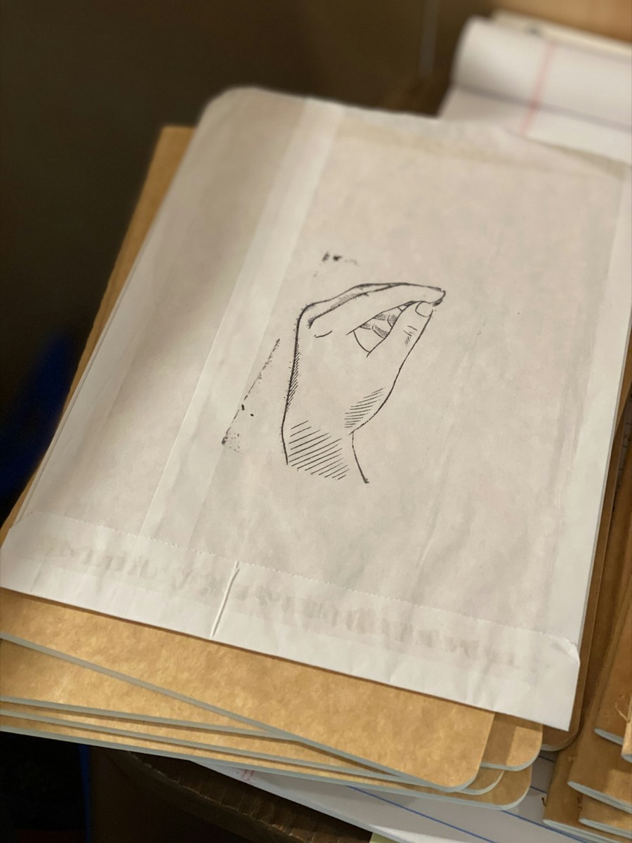 Hand Study in Clay, Sketch