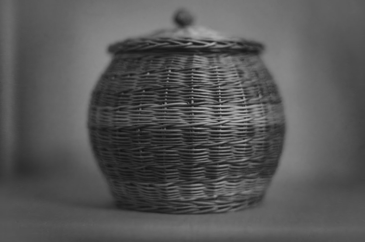Lidded Rattan Basket