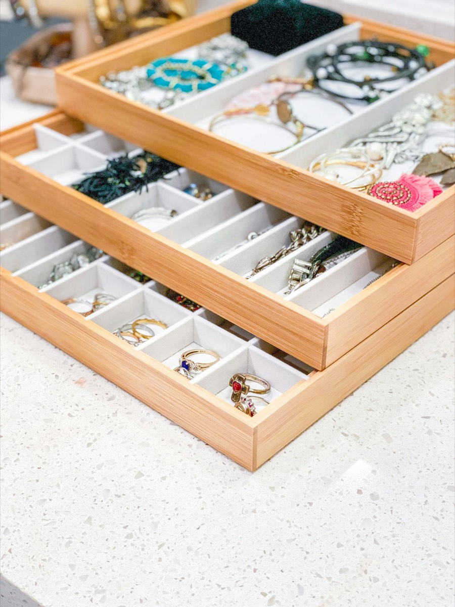 Slim Velvet Jewelry Tray