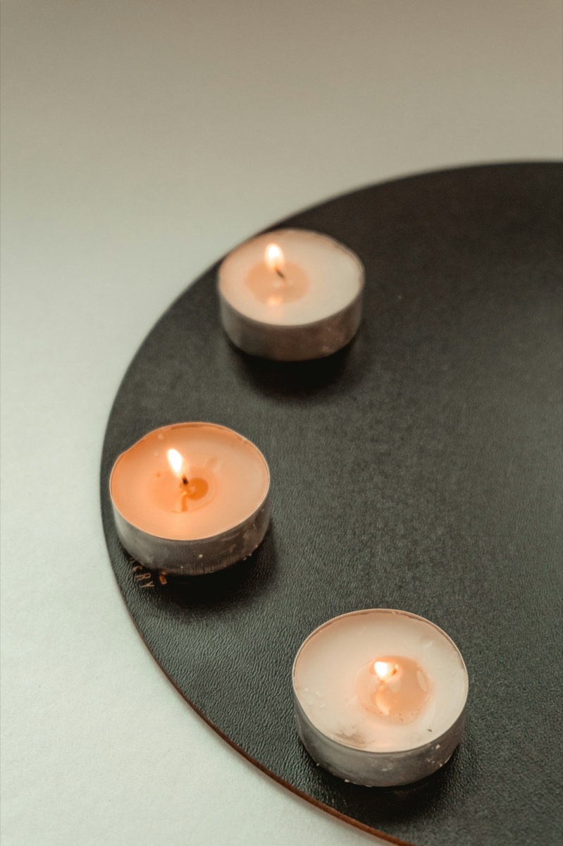 Travertine Candle Plate